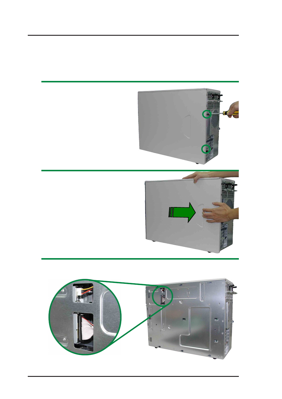 3 removing floppy disk drive tray | Asus AW1500-I5 User Manual | Page 36 / 60