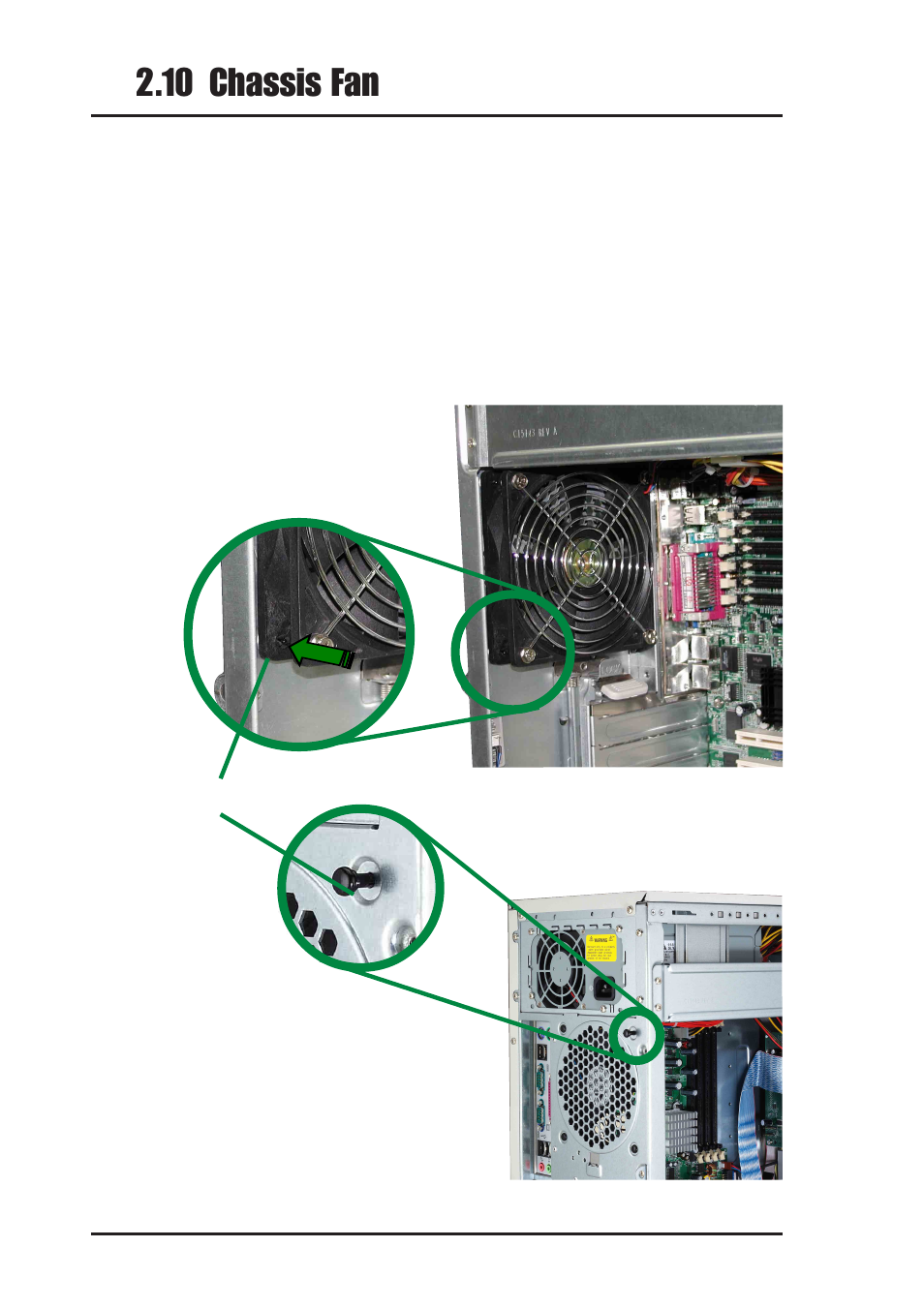 10 chassis fan, 1 removing the 12-cm chassis fan | Asus AW1500-I5 User Manual | Page 46 / 60