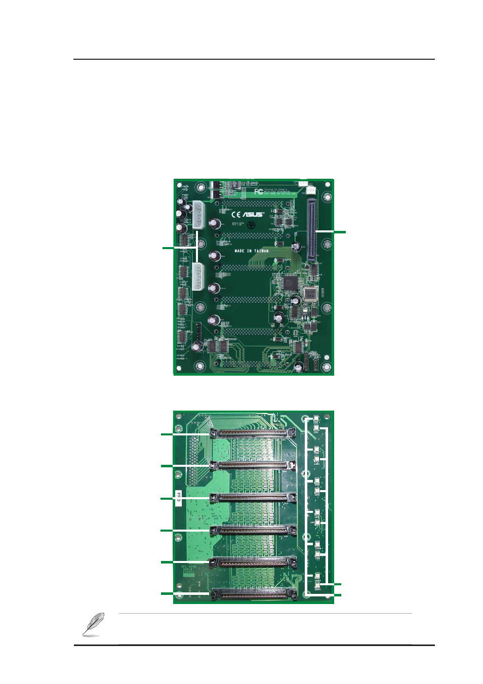 2 scsi backplane frontside and backside, User’s manual 2-29 | Asus AW1500-I5 User Manual | Page 49 / 60