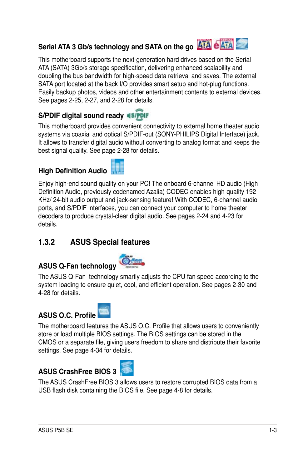 Asus P5B SE User Manual | Page 17 / 136