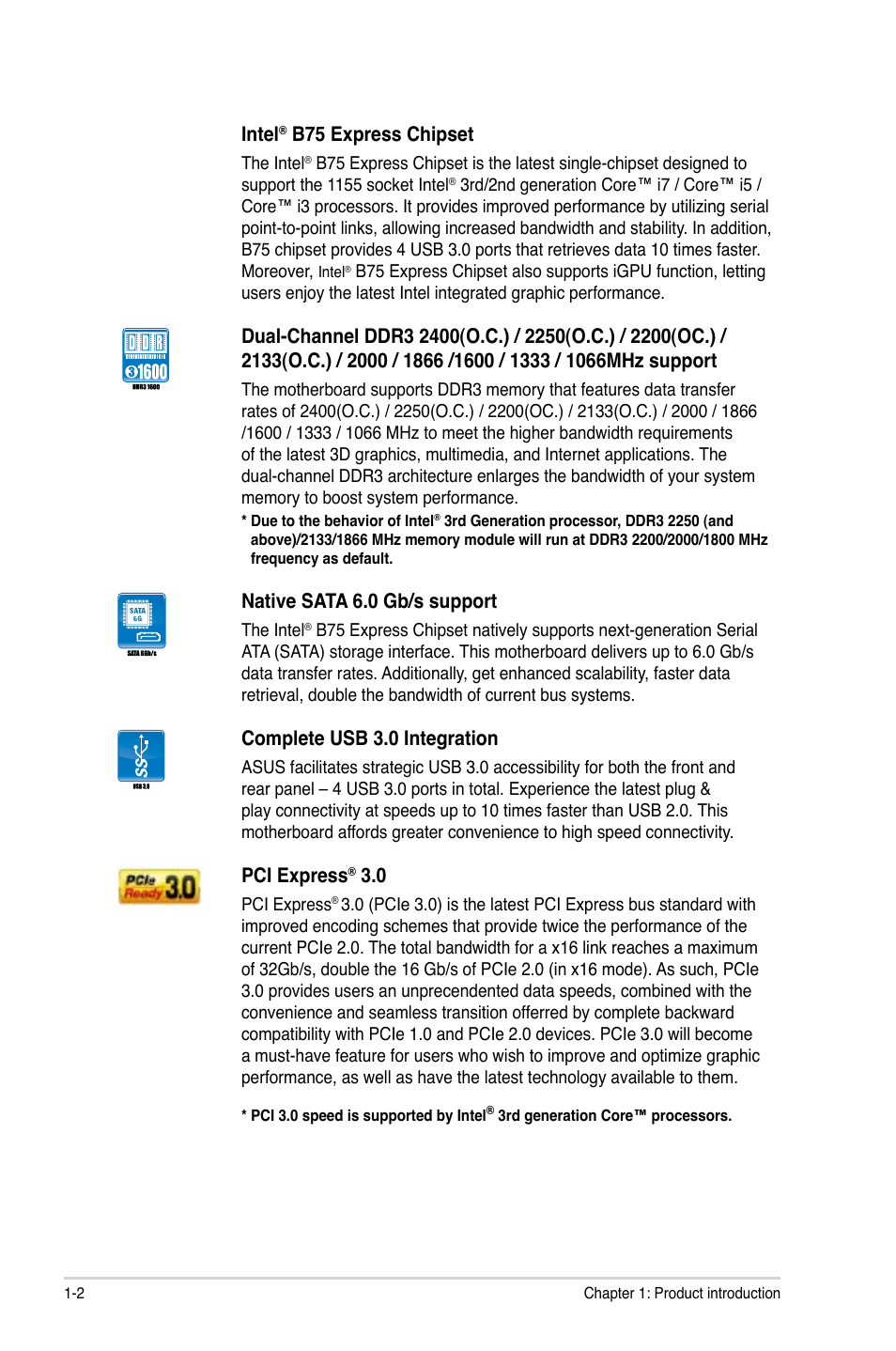 Asus P8B75-M LX/TW User Manual | Page 12 / 78