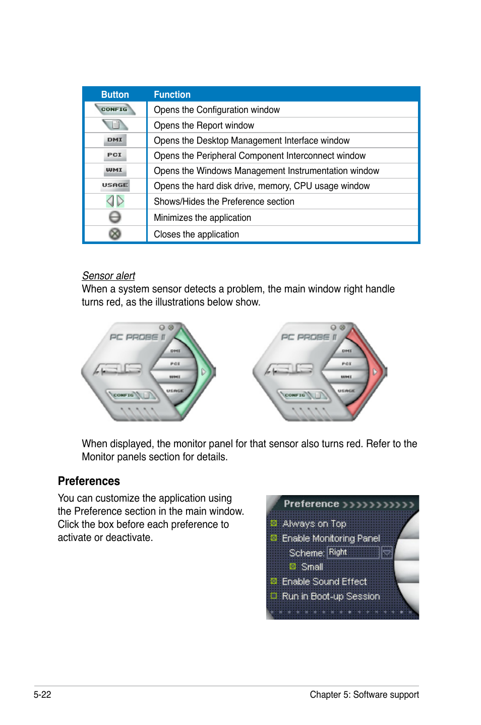 Preferences | Asus P5E User Manual | Page 130 / 174