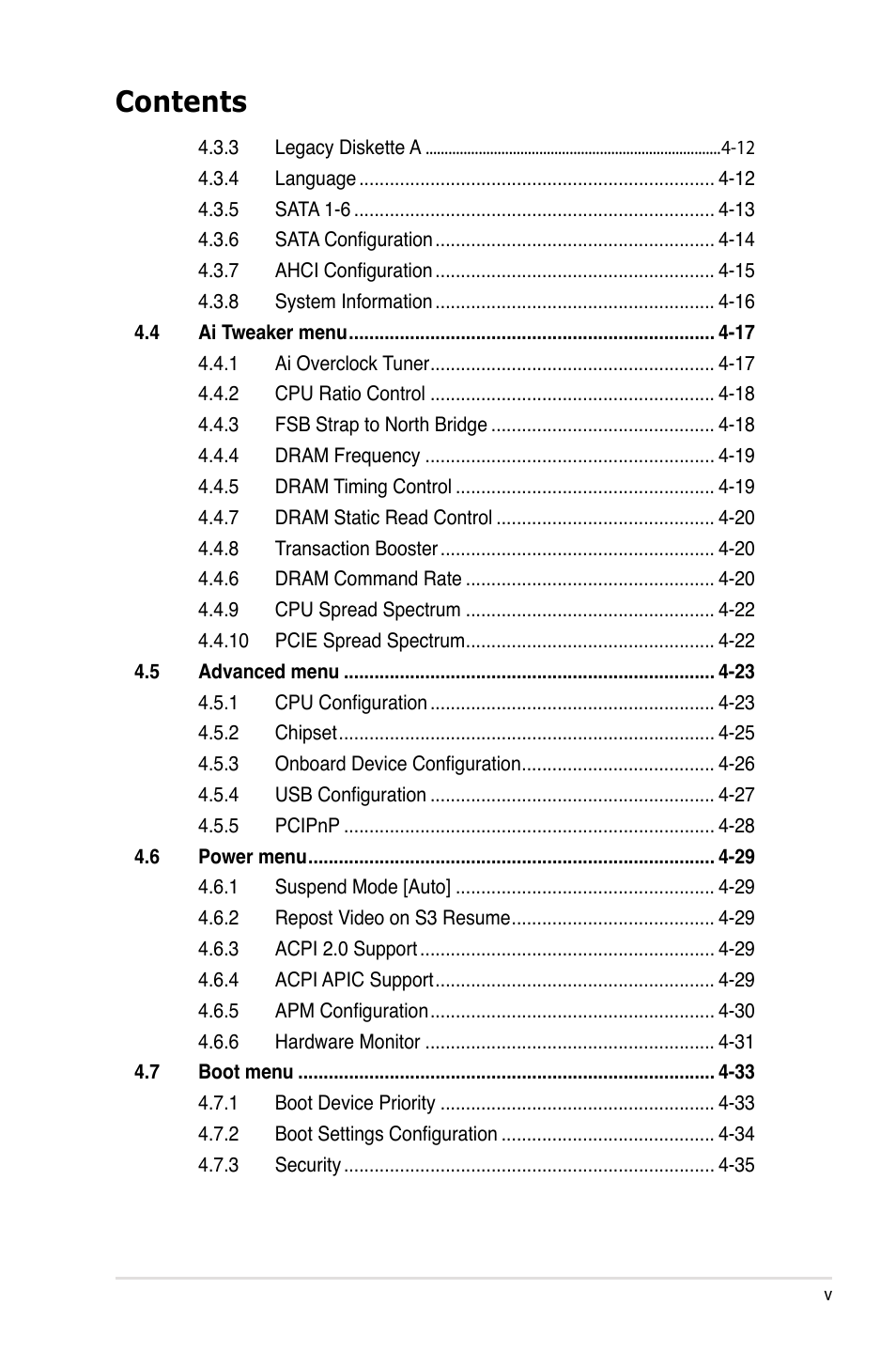 Asus P5E User Manual | Page 5 / 174