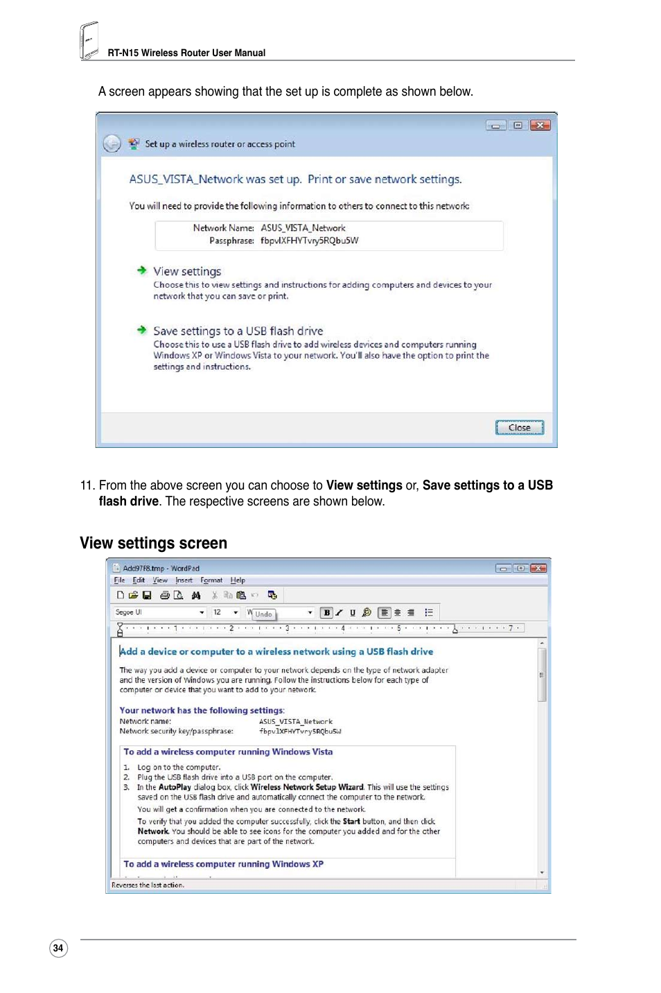 View settings screen | Asus RT-N15 User Manual | Page 36 / 46