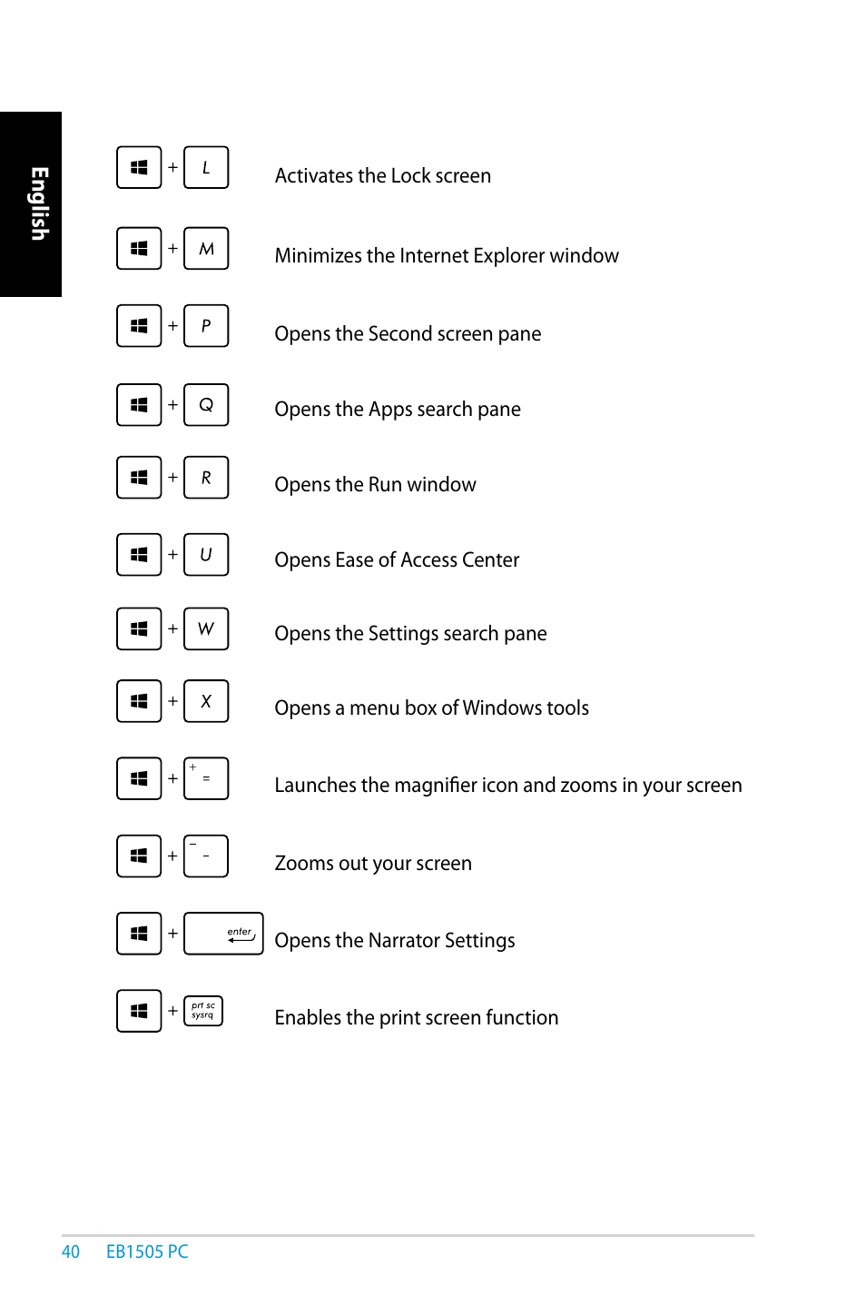 Asus EB1505 User Manual | Page 40 / 66