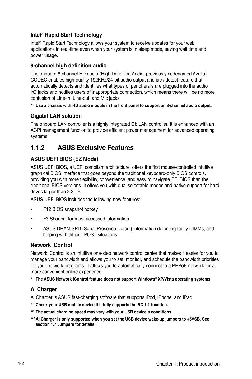 2 asus exclusive features, Asus exclusive features -2 | Asus H61M-K User Manual | Page 14 / 82