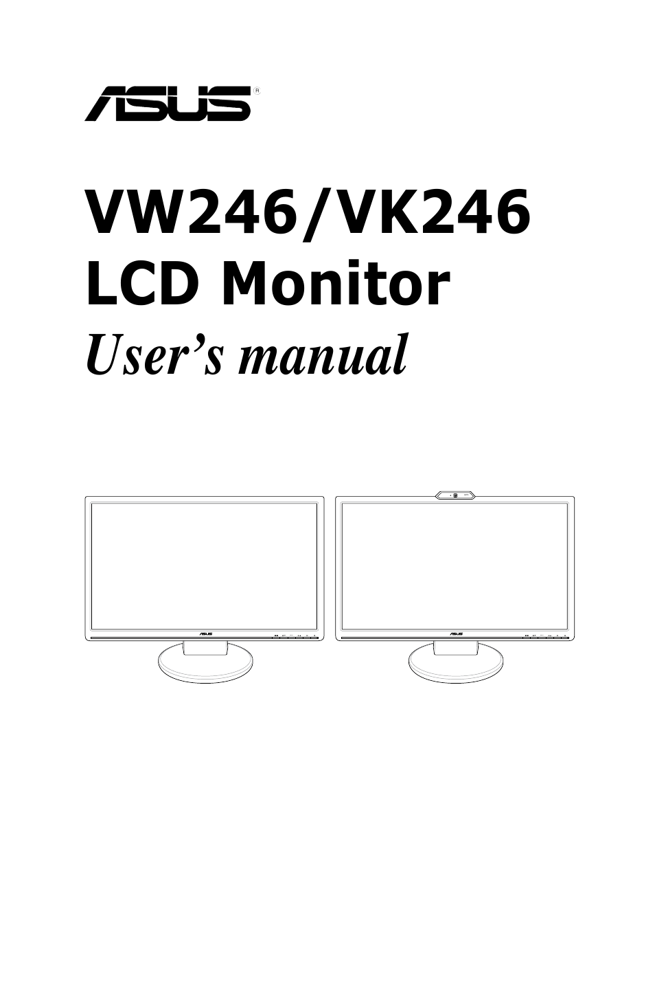 Asus VW246H User Manual | 22 pages