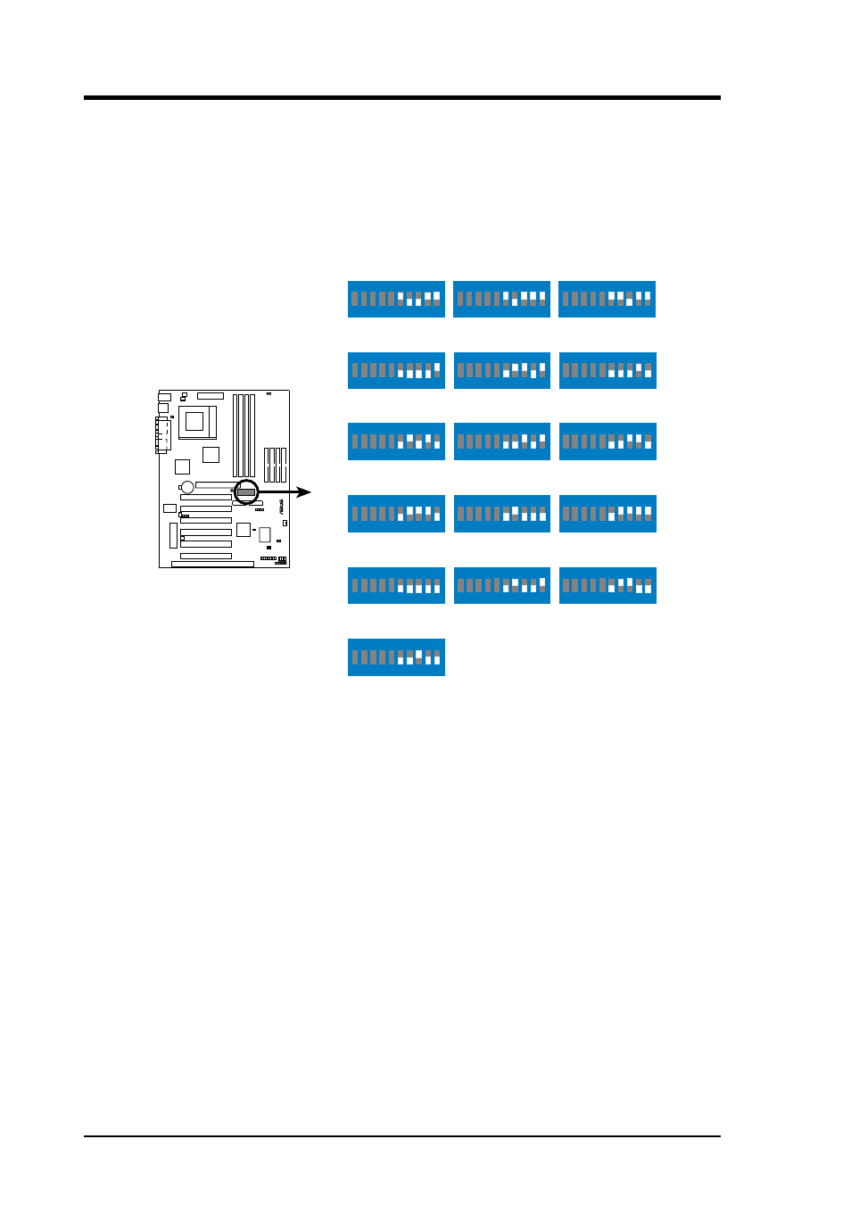 Hardware setup, Cubx cpu external frequency selection | Asus CUBX User Manual | Page 20 / 112