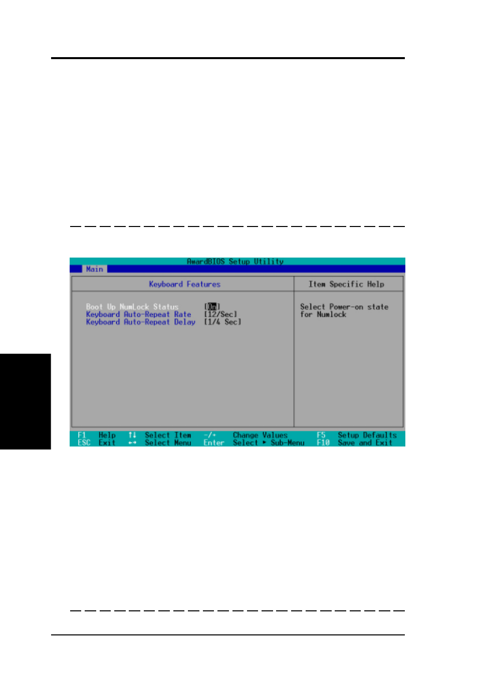 Bios setup, 2 keyboard features | Asus CUBX User Manual | Page 52 / 112