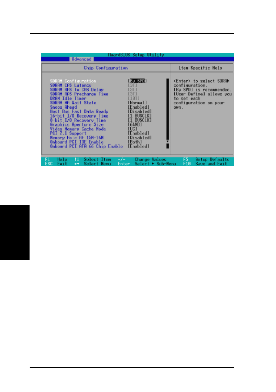 Bios setup, 1 chip configuration | Asus CUBX User Manual | Page 58 / 112