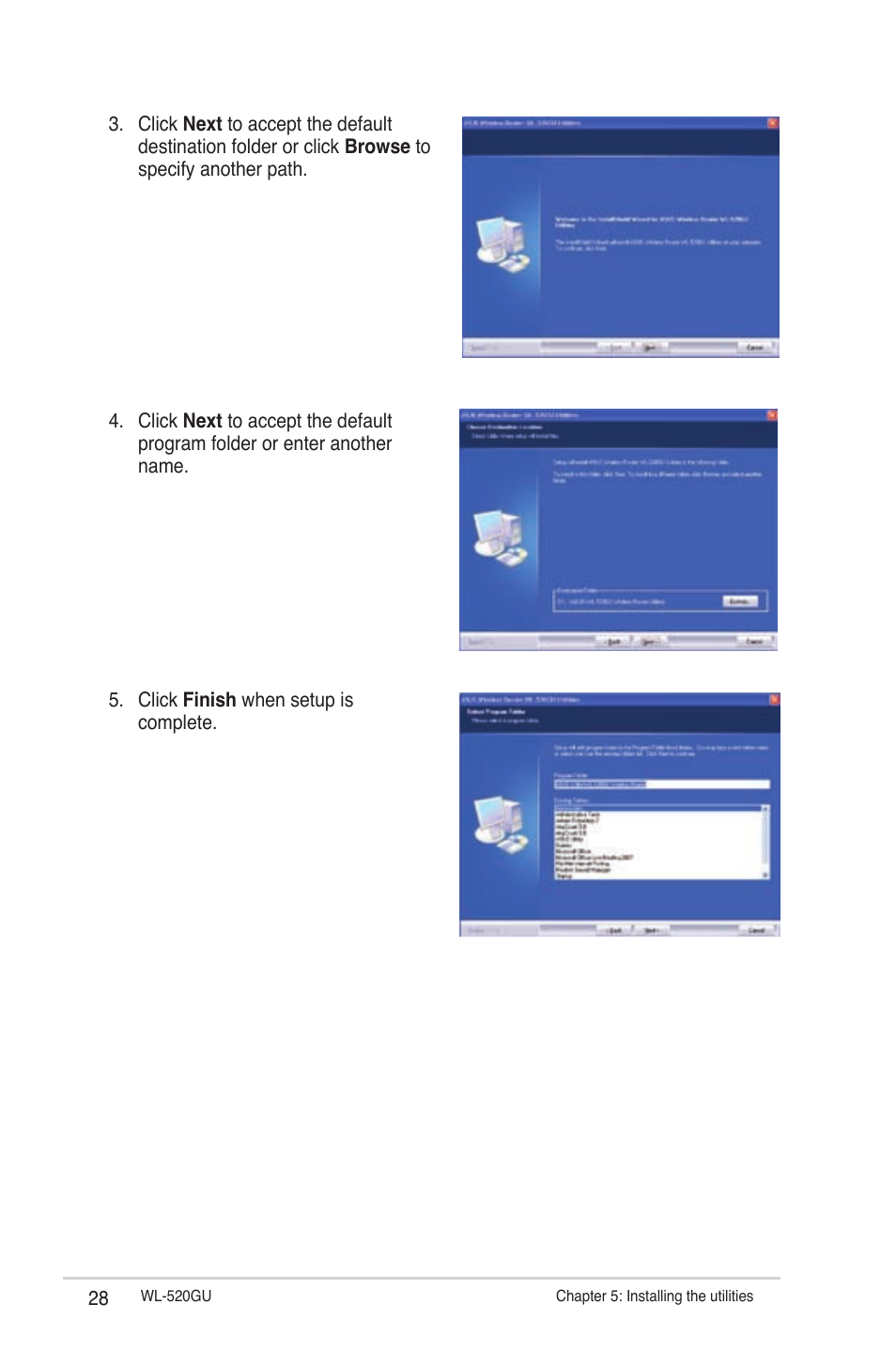 Asus WL-520GU User Manual | Page 28 / 51