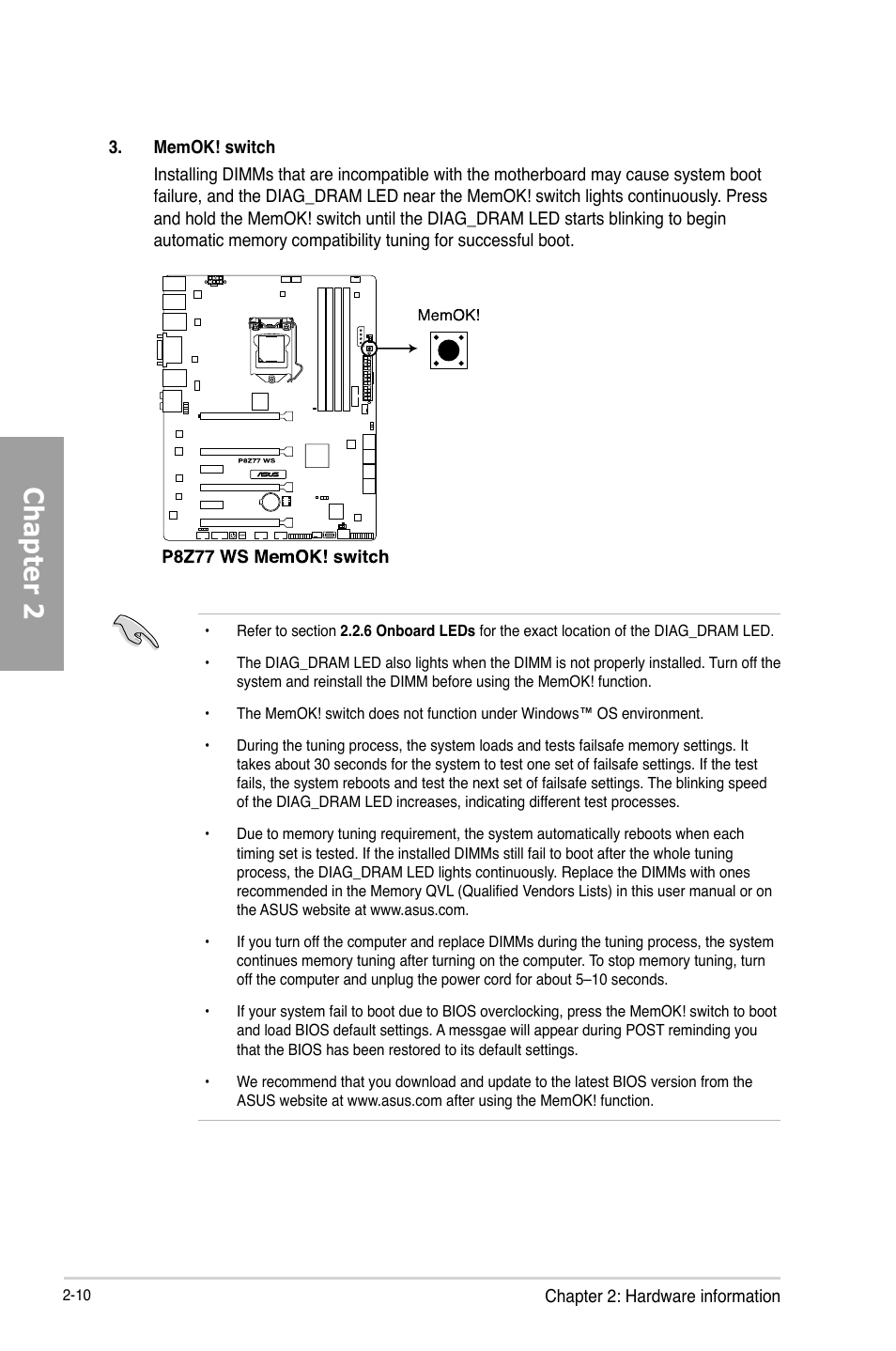 Chapter 2 | Asus P8Z77 WS User Manual | Page 32 / 176