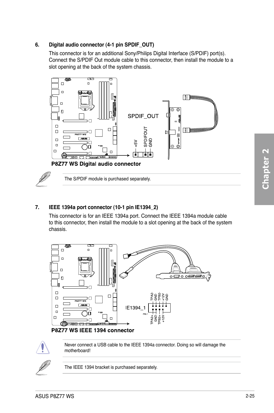 Chapter 2 | Asus P8Z77 WS User Manual | Page 47 / 176