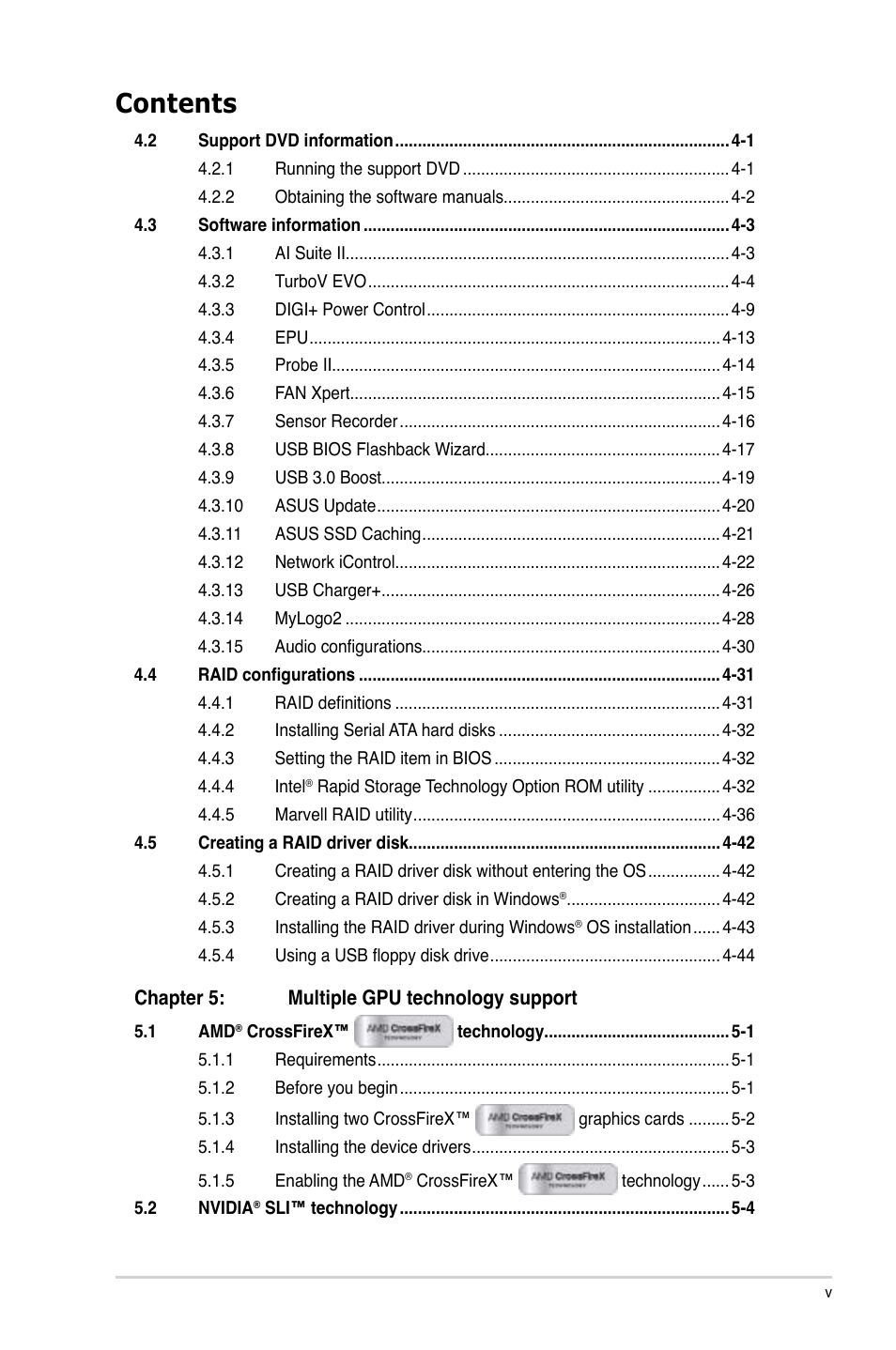 Asus P8Z77 WS User Manual | Page 5 / 176