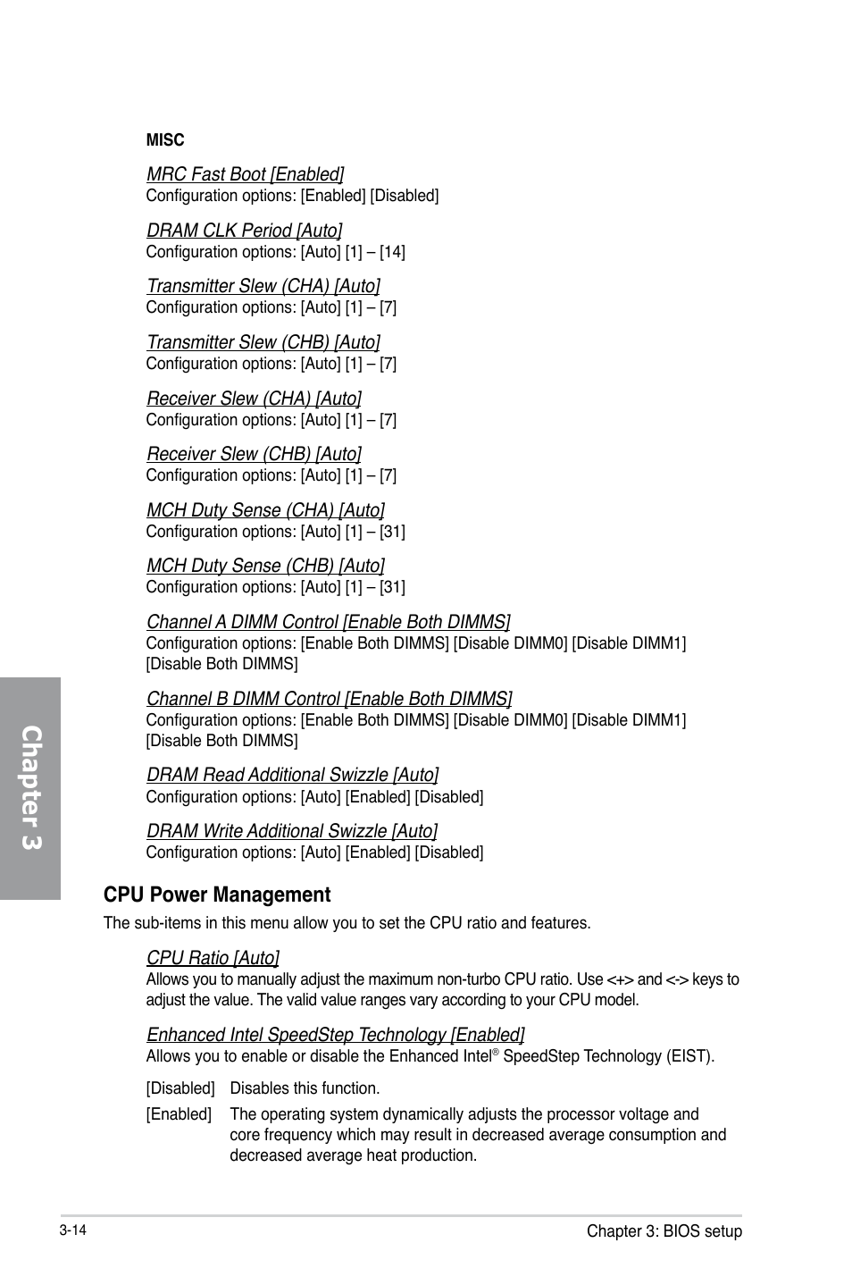 Chapter 3, Cpu power management | Asus P8Z77 WS User Manual | Page 84 / 176