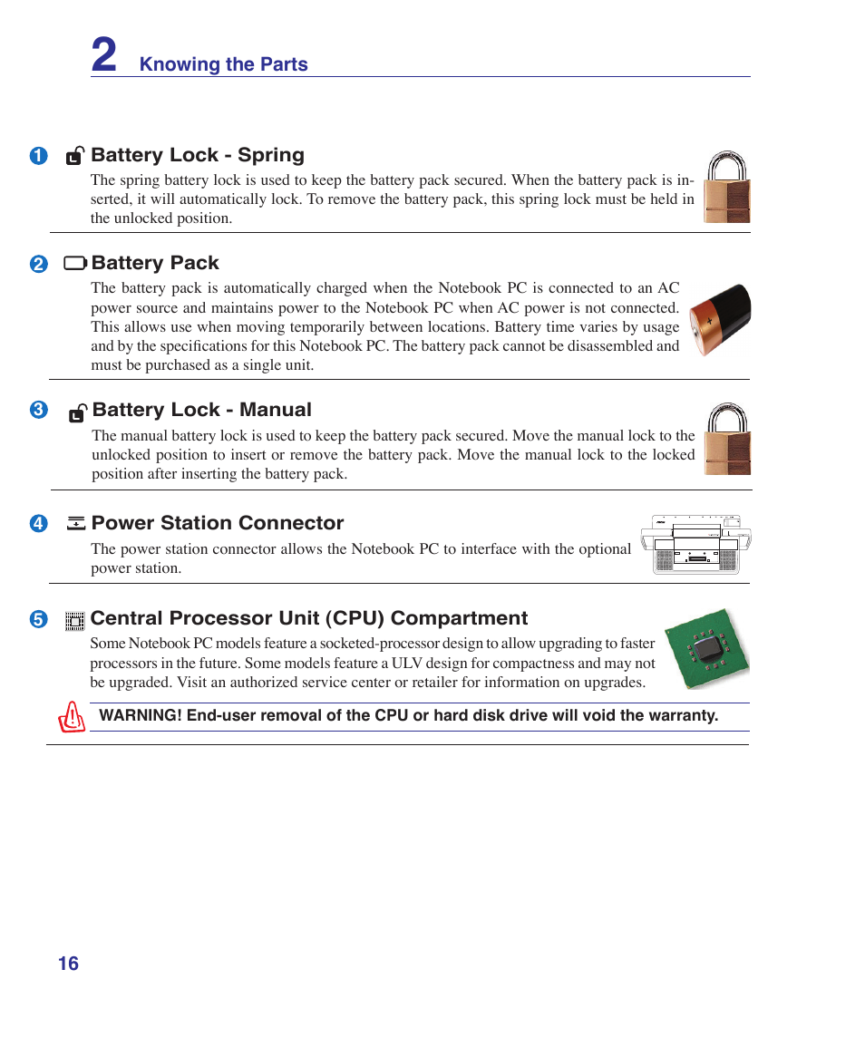 Asus B80A User Manual | Page 16 / 88