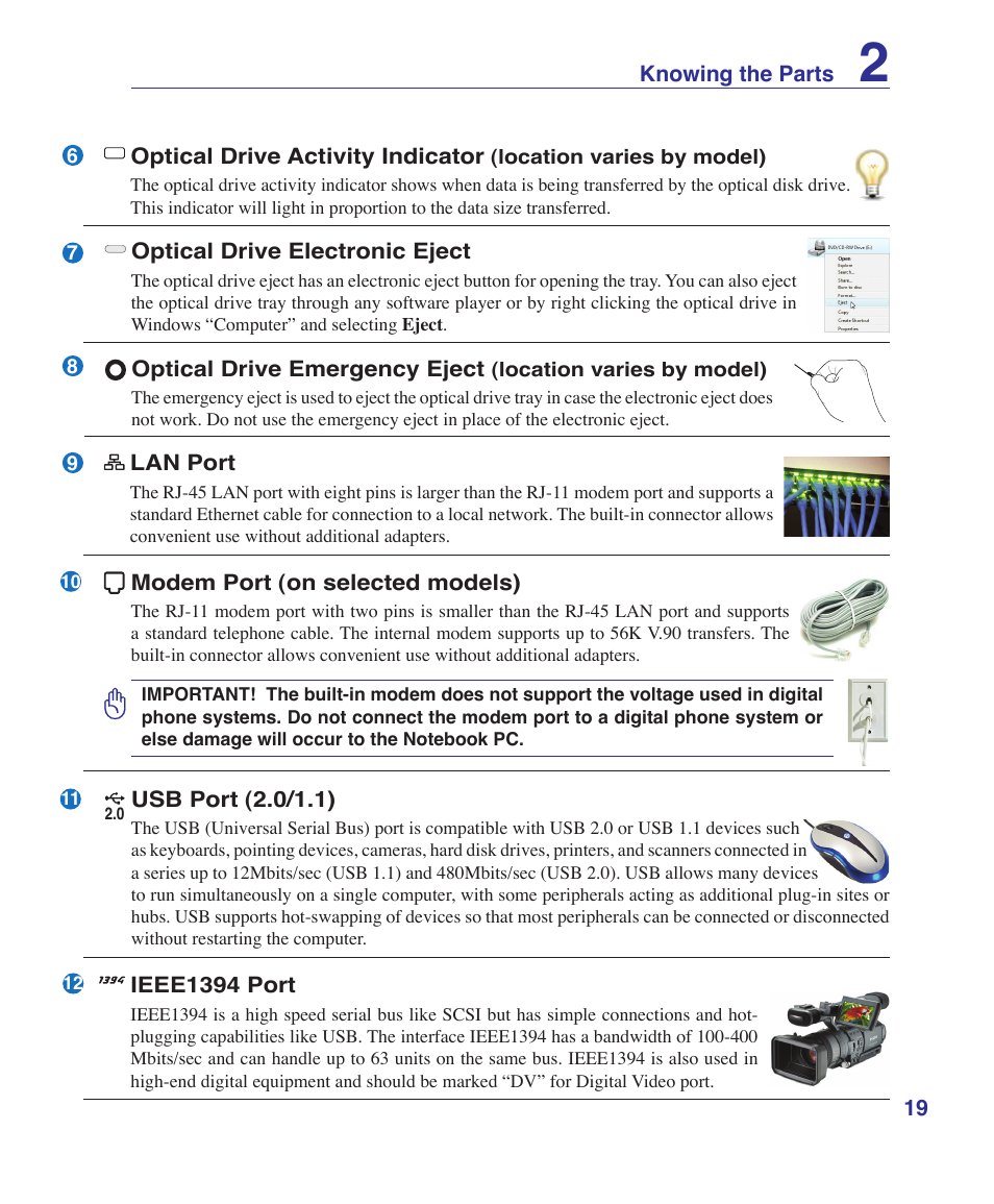 Asus B80A User Manual | Page 19 / 88