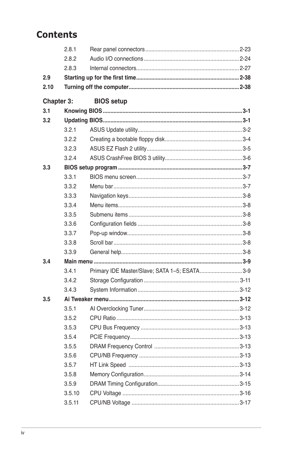 Asus M4A78-E User Manual | Page 4 / 122