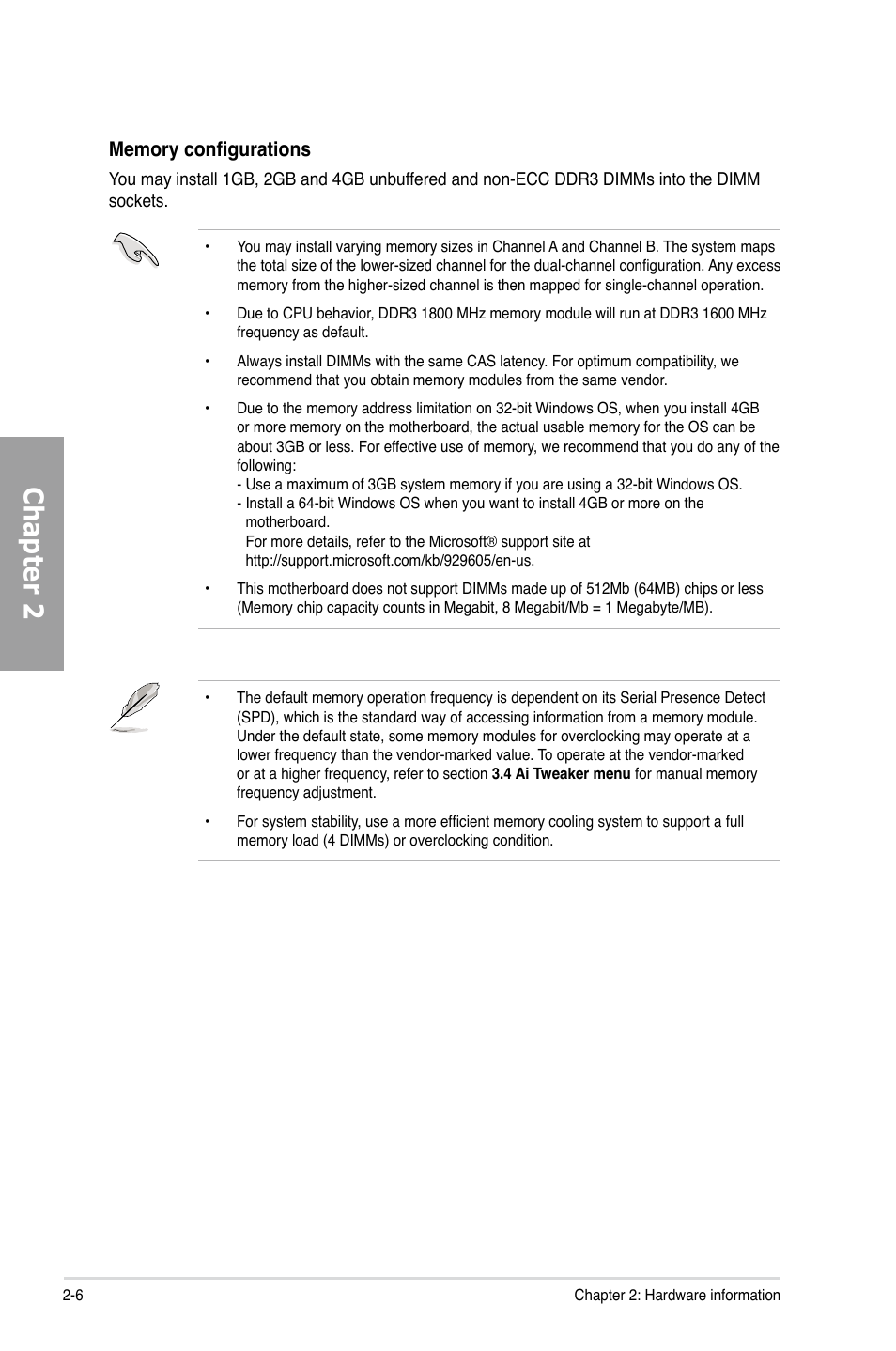 Chapter 2 | Asus SABERTOOTH 990FX User Manual | Page 24 / 148