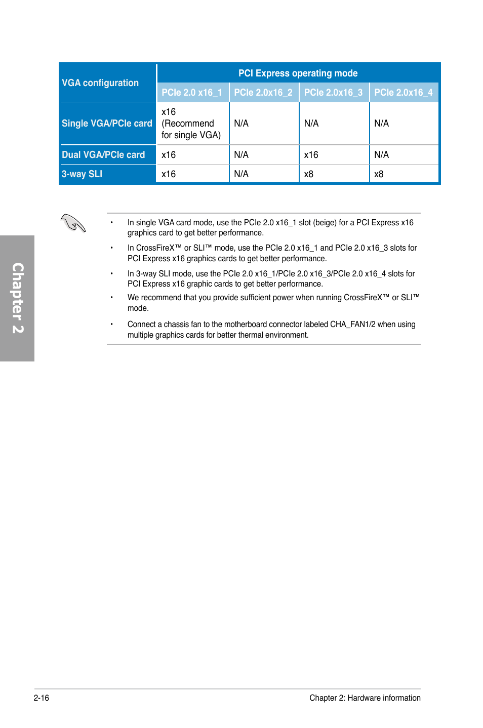 Chapter 2 | Asus SABERTOOTH 990FX User Manual | Page 34 / 148