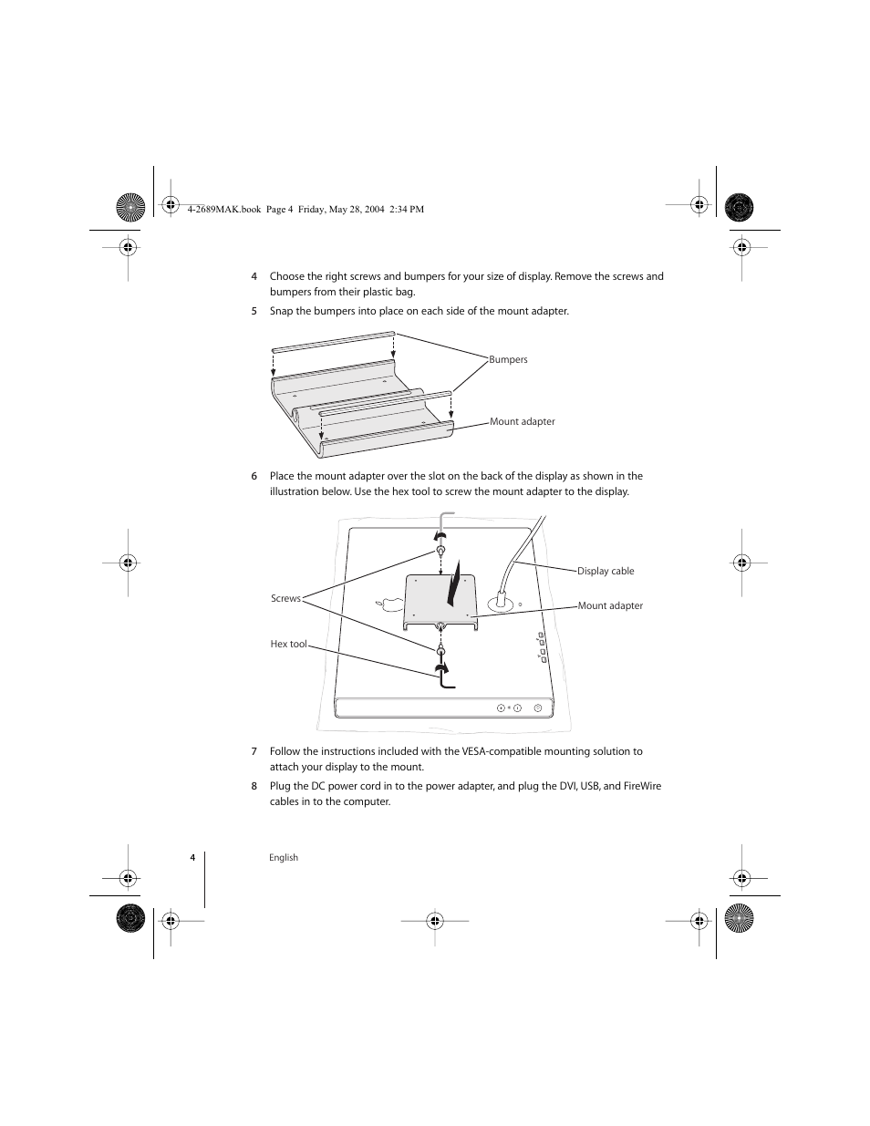 Apple VESA Mount Adapter User Manual | Page 4 / 20