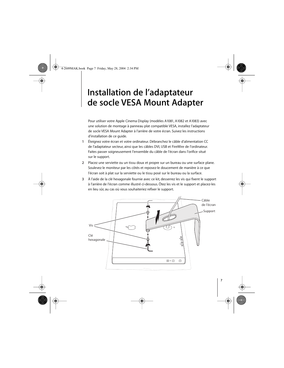 Apple VESA Mount Adapter User Manual | Page 7 / 20