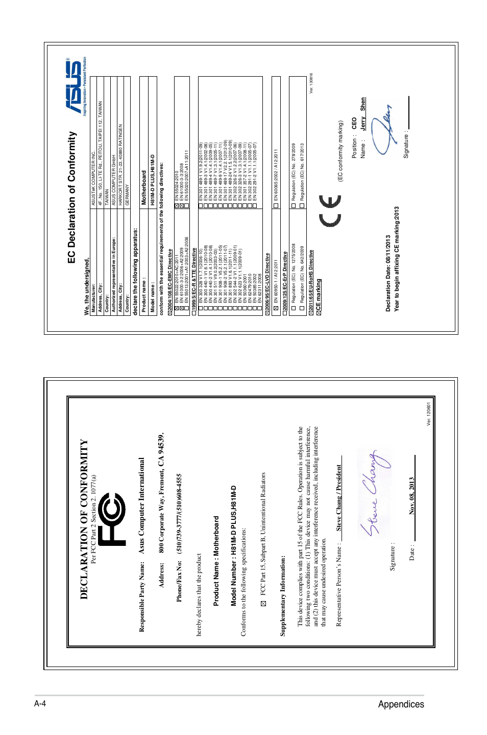 Appendices | Asus H81M-D PLUS User Manual | Page 48 / 48