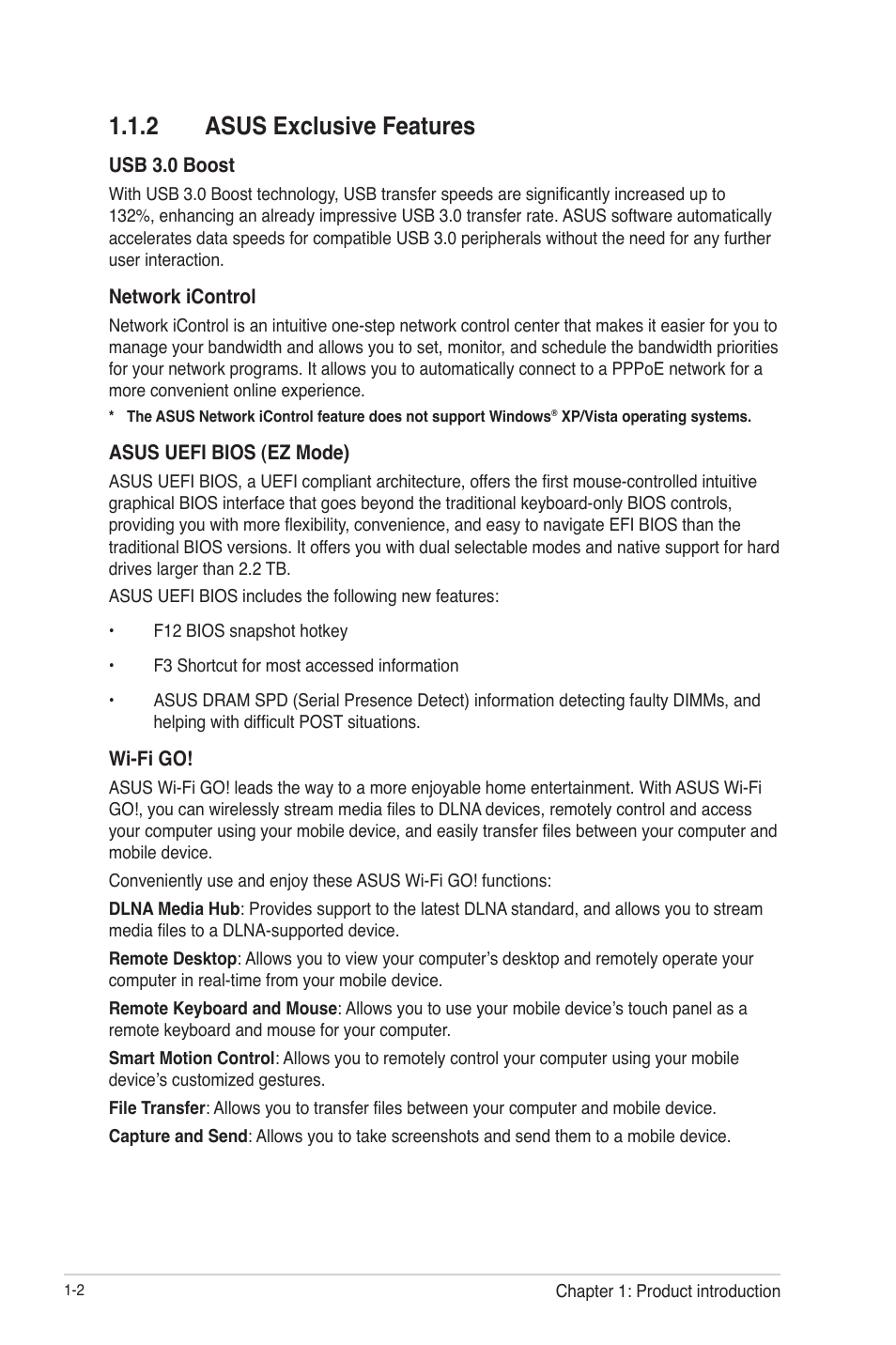 2 asus exclusive features, Asus exclusive features -2 | Asus E2KM1I-DELUXE User Manual | Page 14 / 70