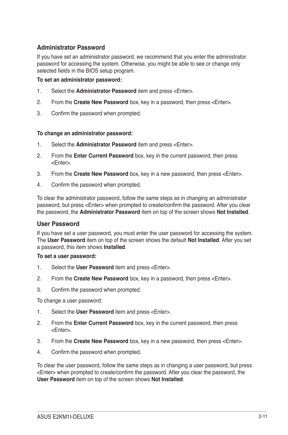 Asus E2KM1I-DELUXE User Manual | Page 47 / 70