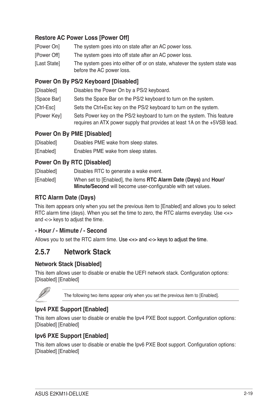 7 network stack, Network stack -19 | Asus E2KM1I-DELUXE User Manual | Page 55 / 70