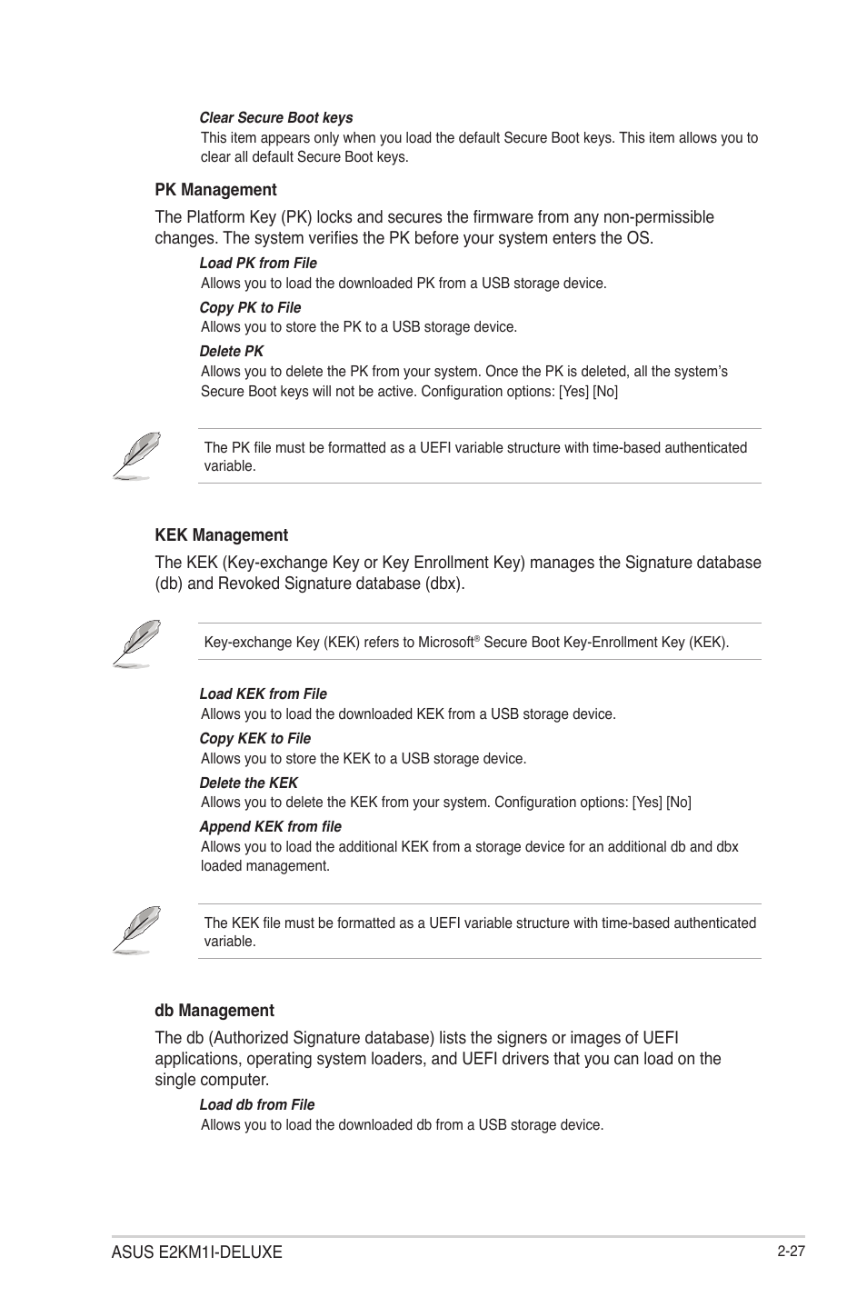Asus E2KM1I-DELUXE User Manual | Page 63 / 70