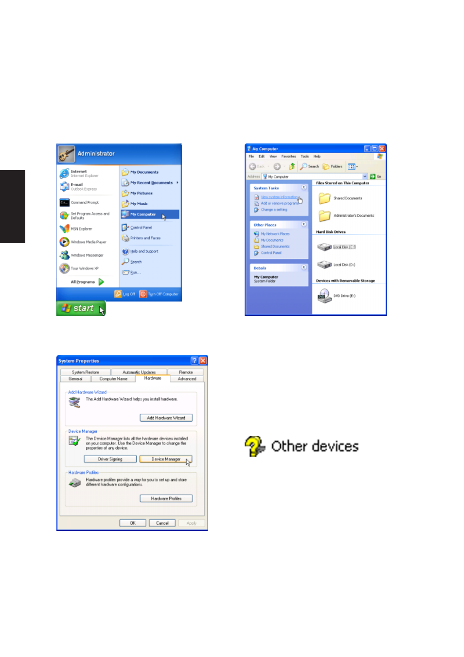 Device manager, Hardware devices | Asus W1Gc User Manual | Page 10 / 110