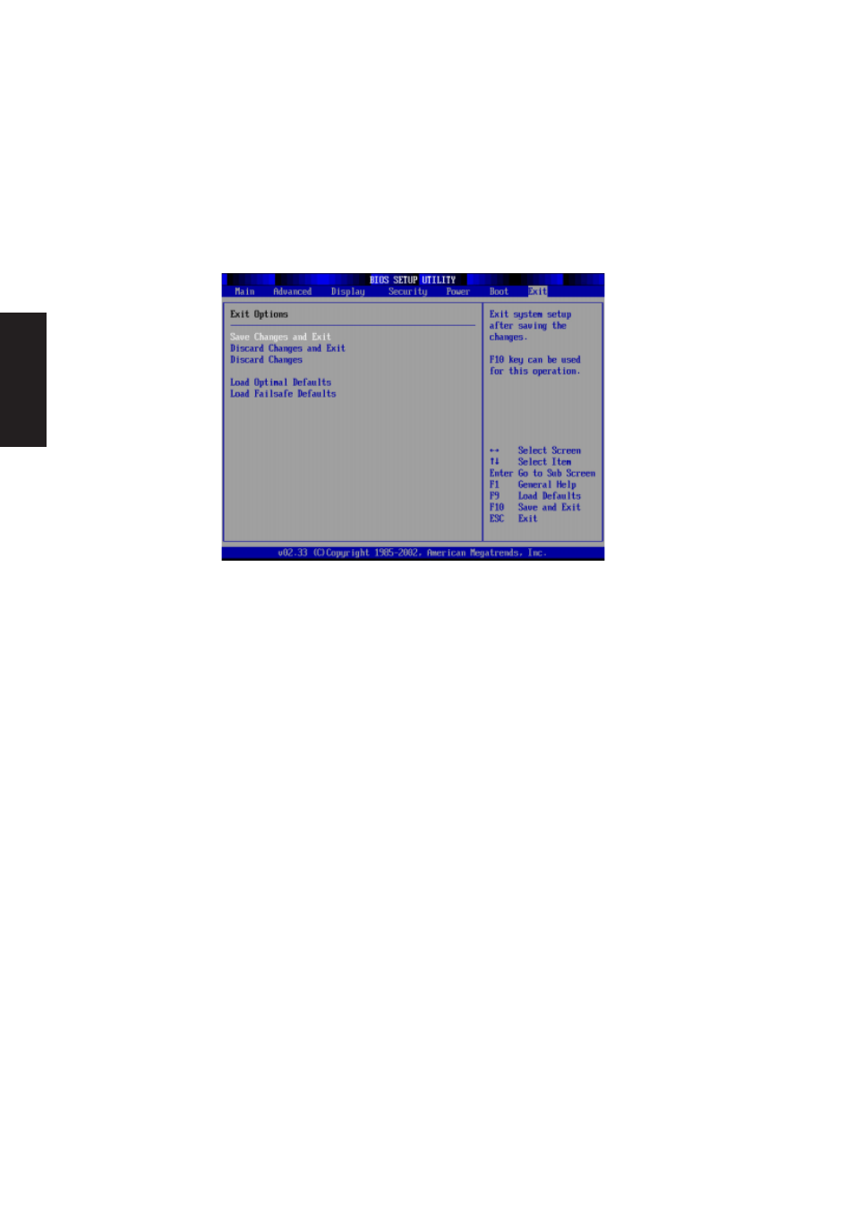 Exit, Exit options | Asus W1Gc User Manual | Page 106 / 110