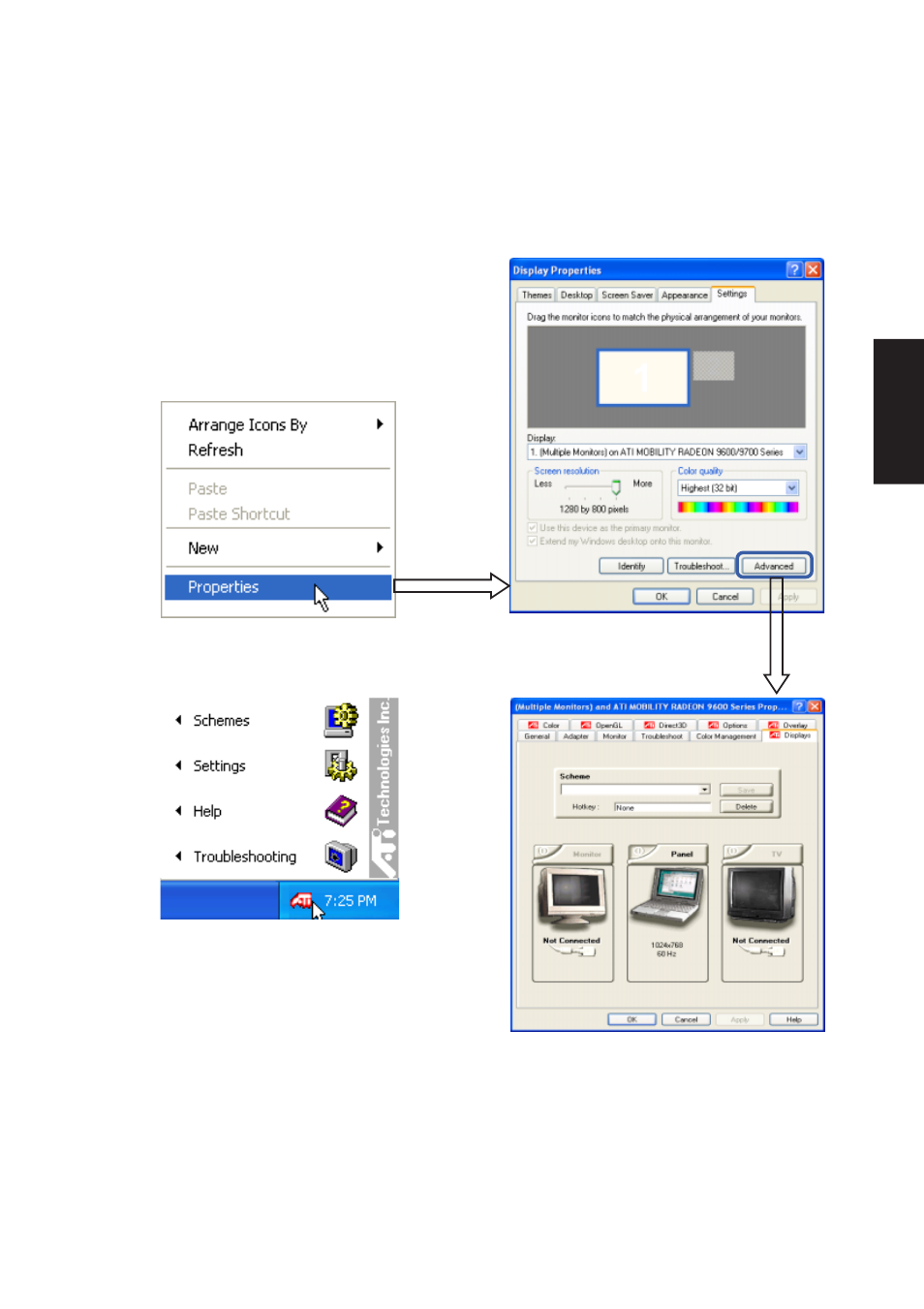 Display settings for windows xp | Asus W1Gc User Manual | Page 13 / 110