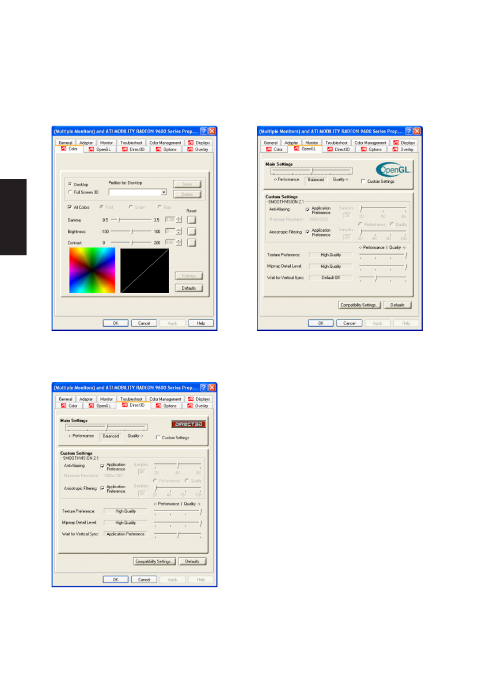 Display settings for windows xp (cont’) | Asus W1Gc User Manual | Page 14 / 110