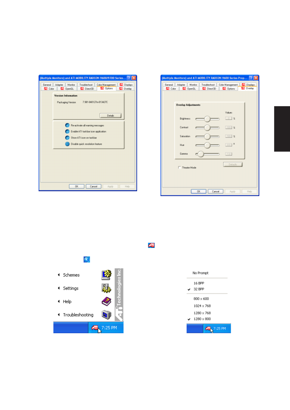 Display settings for windows xp (cont’) | Asus W1Gc User Manual | Page 15 / 110