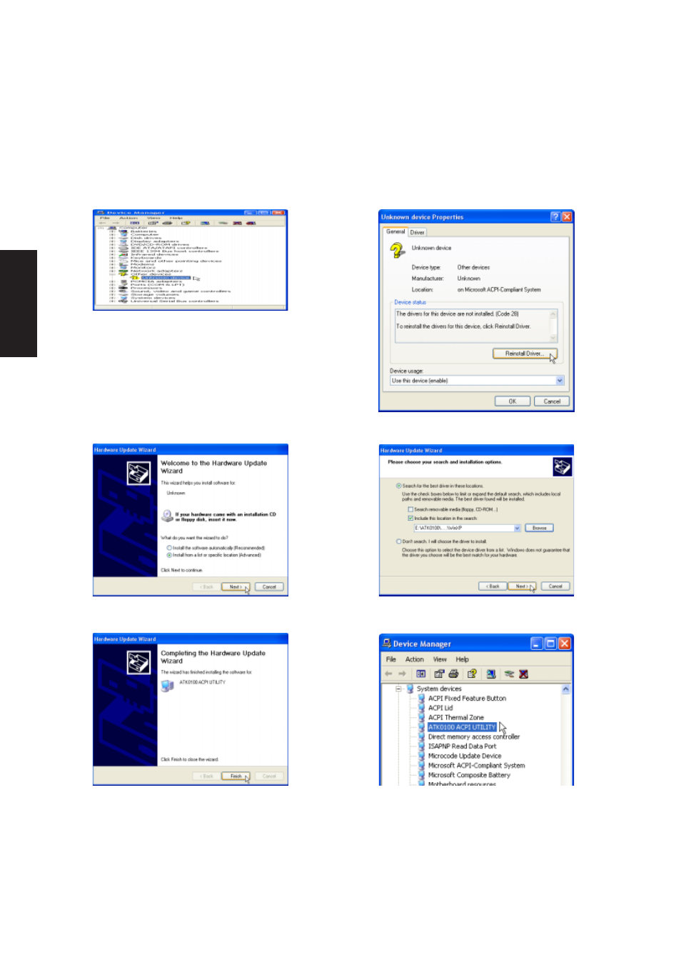 Atkacpi setup | Asus W1Gc User Manual | Page 22 / 110