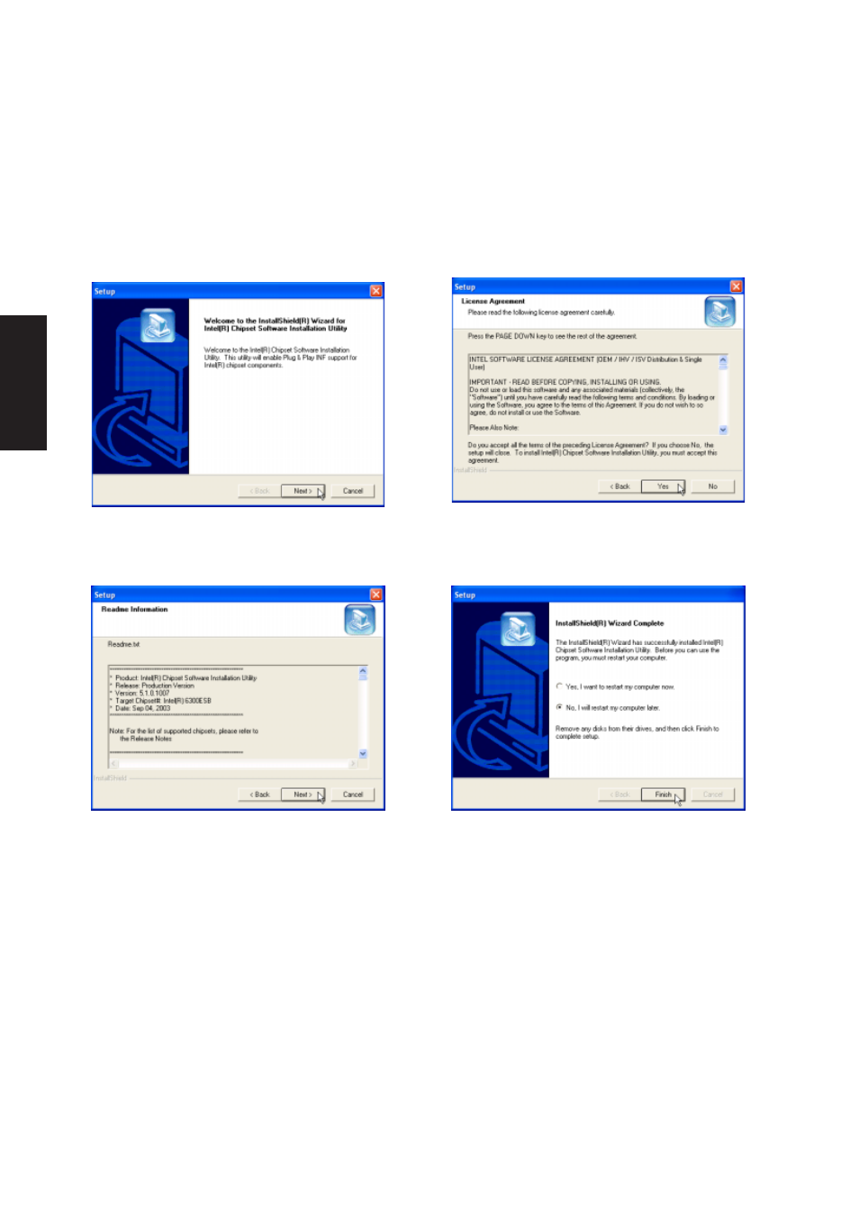Intel inf update setup | Asus W1Gc User Manual | Page 28 / 110