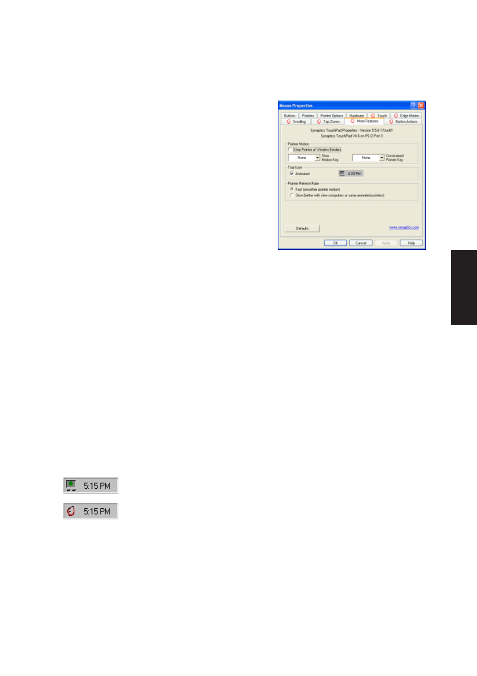 More features properties page | Asus W1Gc User Manual | Page 75 / 110
