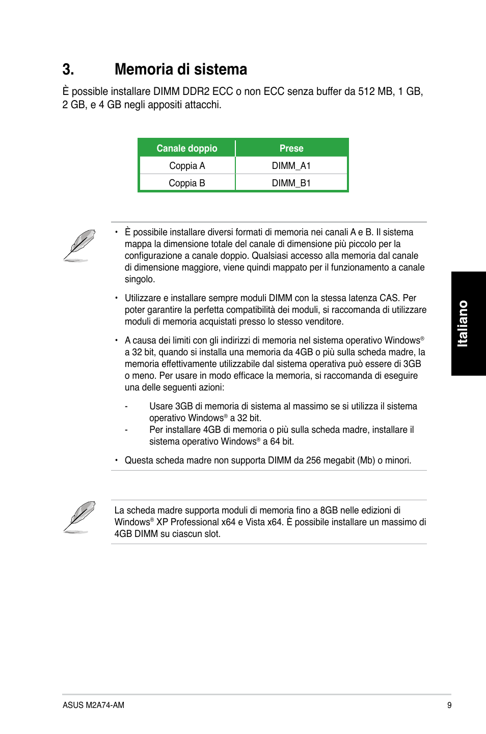 Asus M2A74-AM User Manual | Page 9 / 38