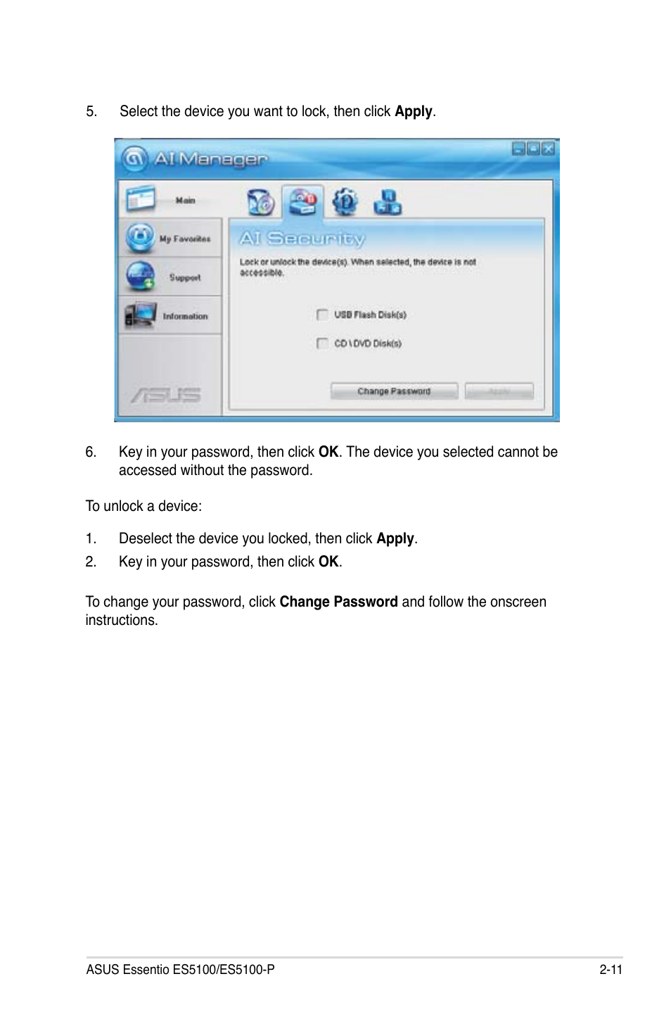 Asus ES5100 User Manual | Page 31 / 36