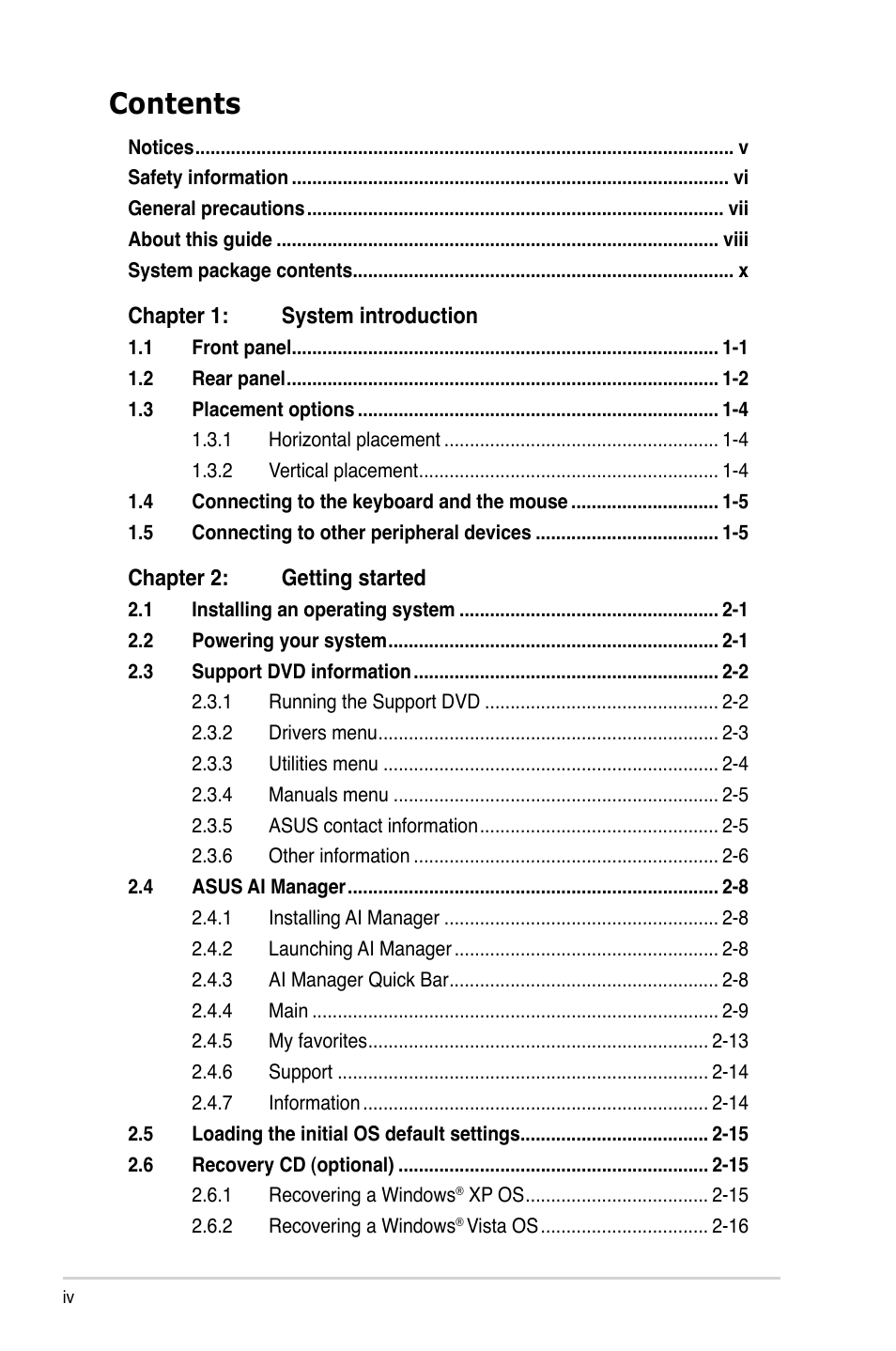 Asus ES5100 User Manual | Page 4 / 36