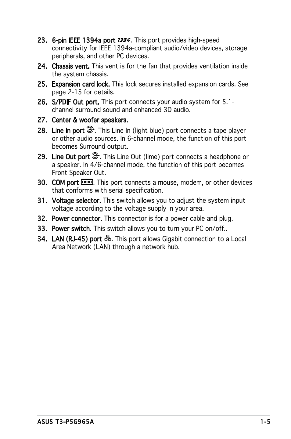 Asus T3-P5G965A User Manual | Page 15 / 84