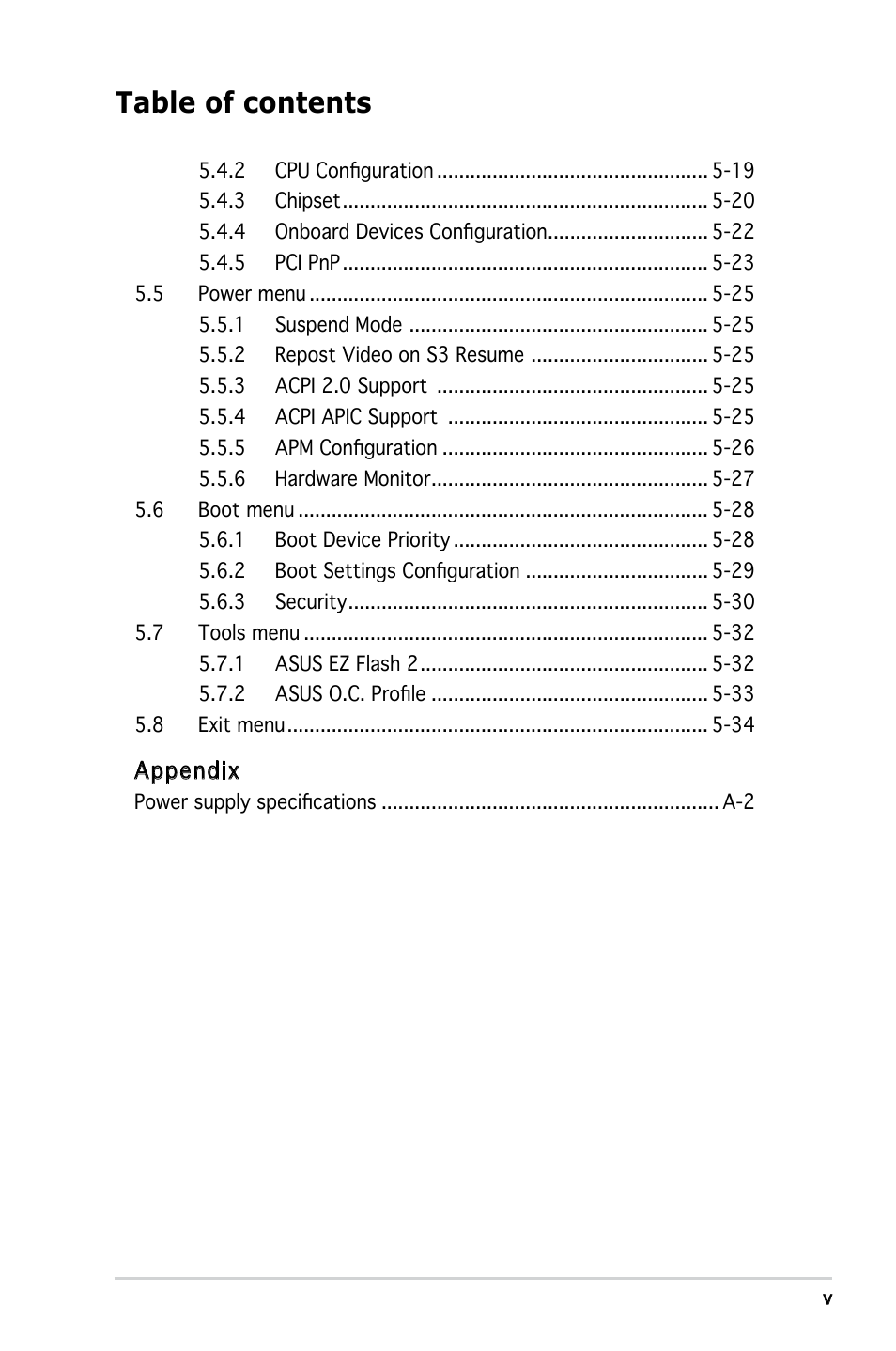 Asus T3-P5G965A User Manual | Page 5 / 84