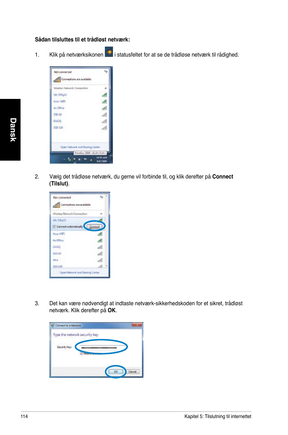 Dansk | Asus CM6870 User Manual | Page 116 / 352