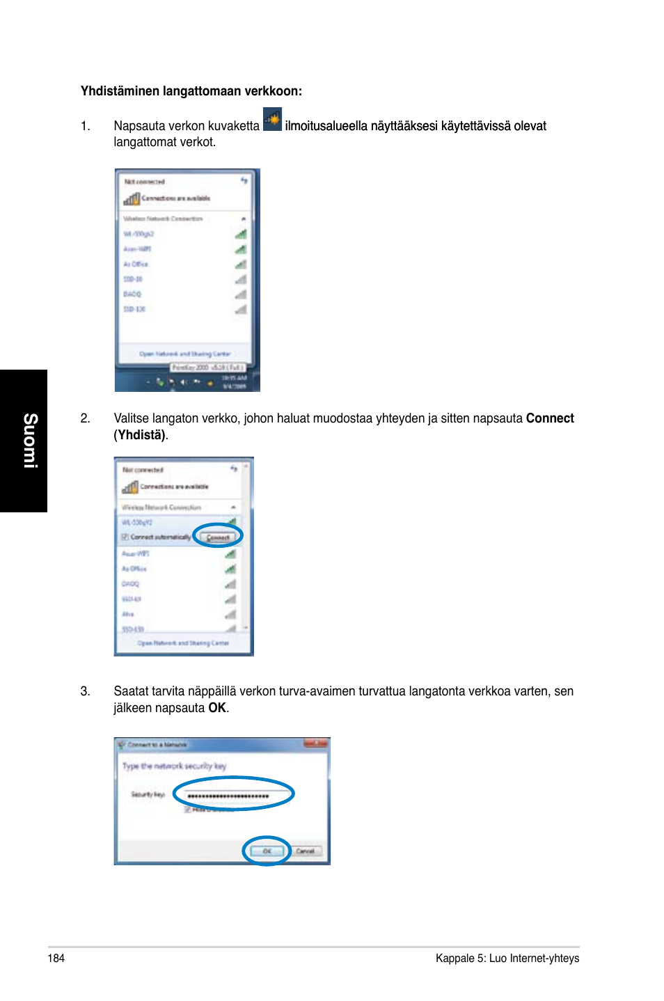 Suomi | Asus CM6870 User Manual | Page 186 / 352