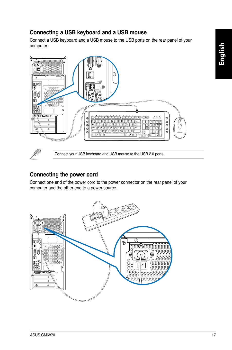 English | Asus CM6870 User Manual | Page 19 / 352