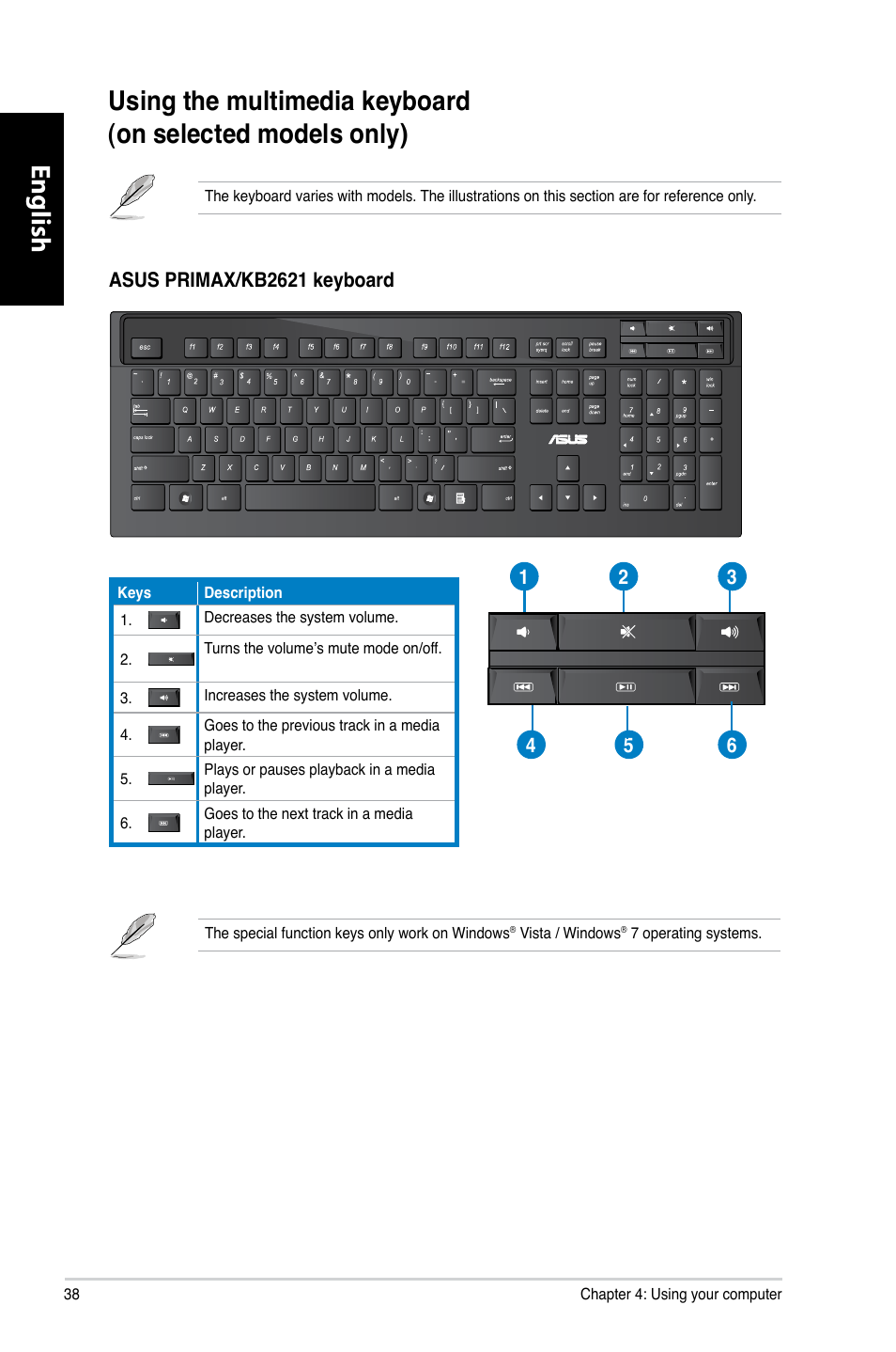 English | Asus CM6870 User Manual | Page 40 / 352