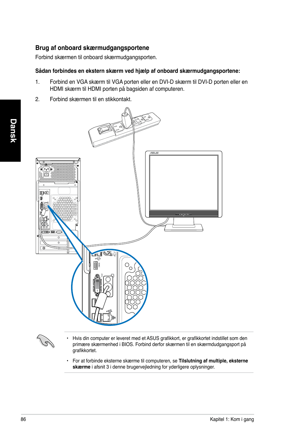 Dansk | Asus CM6870 User Manual | Page 88 / 352