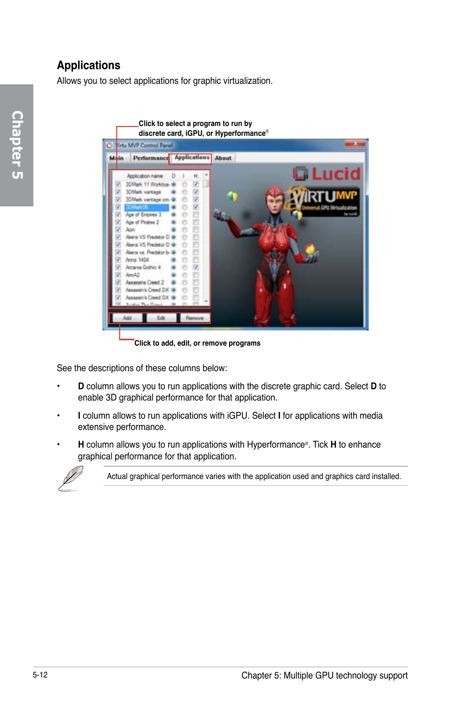 Chapter 5, Applications | Asus SABERTOOTH Z77 User Manual | Page 174 / 178